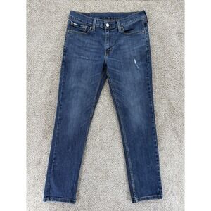 Levis 511 Jeans Mens 31x30 Blue Slim Fit Stretch Flex Tattered Distressed Detail